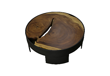 Framed Coffee Table Round, Open Base, Large