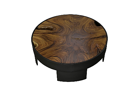Framed Coffee Table Round, Open Base, Large