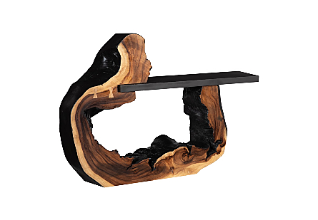 Cantilevered Console Table Burnt Edge