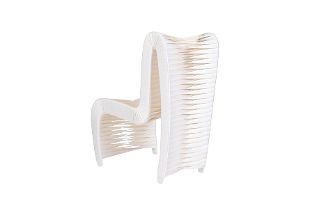 Seat Belt High-Back Off-White Dining Chair
