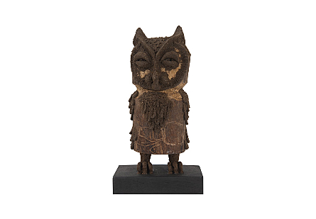 Boy Owl Carved Animal