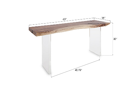 Floating Console Table Acrylic Legs 