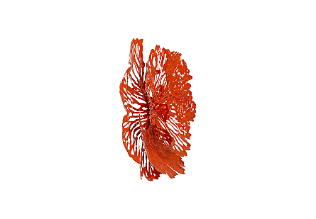 Flower Wall Art Small, Coral, Metal