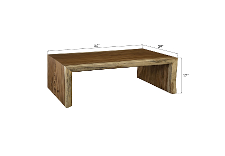 Waterfall Natural Coffee Table