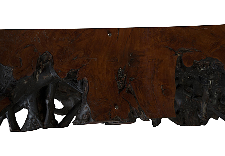 Lychee Root Console Table Burnt Edge
