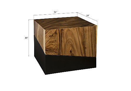 Geometry Large Natural Side Table