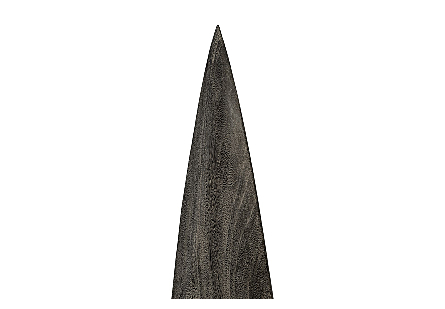 Shark Tooth Sculpture Small, Gray Stone Finish