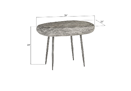Skipping Stone Small Gray Side Table