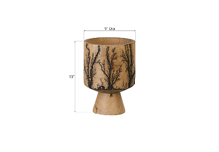 Lightning Vase Mango Wood, Cup Shape