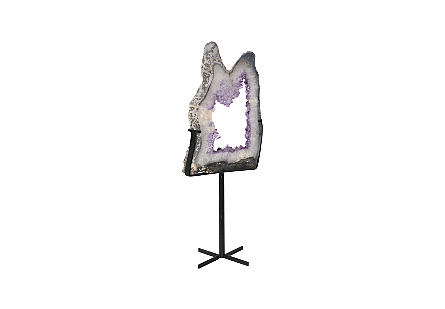 Amethyst Ring Sculpture on Stand LG