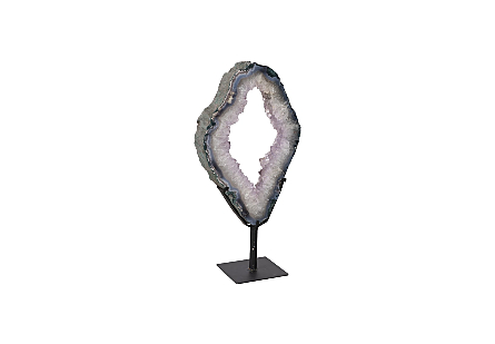 Amethyst Ring Sculpture on Stand XS
